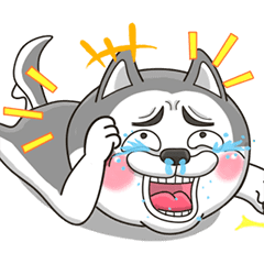 [LINEスタンプ] がんばるハスキーくん2の画像（メイン）