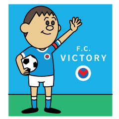 [LINEスタンプ] サッカー「F.C. VICTORY（架空です）」