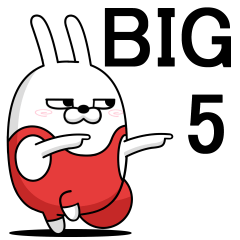 [LINEスタンプ] BIG 擦れうさぎ5