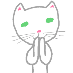 [LINEスタンプ] うふふなシロネコ 1