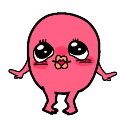 [LINEスタンプ] きゅるるんピンク生物