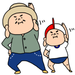 [LINEスタンプ] えびすくんとちびすくん。