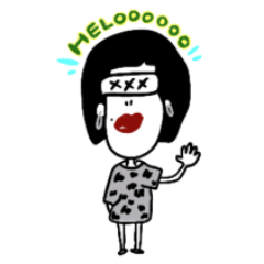 [LINEスタンプ] 毎日使えるカラフルヘアーの女の子