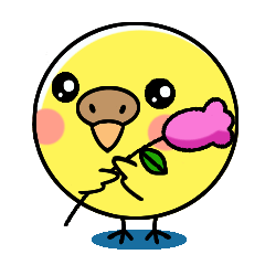 [LINEスタンプ] インコのまるちゃんからのメッセージの画像（メイン）