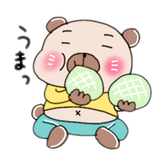 [LINEスタンプ] のんびりくまたん