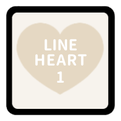 [LINEスタンプ] LINE HEART 1【英語編】アイボリー