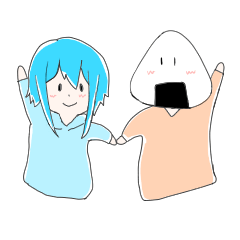 [LINEスタンプ] あいちゃんとおにぎりくん