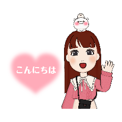 [LINEスタンプ] 爽やか可愛いぽちゃ子の挨拶スタンプ