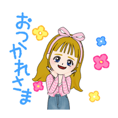 [LINEスタンプ] りなです。よろしく♡3