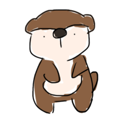 [LINEスタンプ] だつりょくかわうそ。