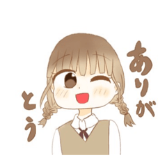 [LINEスタンプ] 女の子スタンプ(*¨̮*)