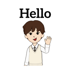 [LINEスタンプ] 日常会話in English