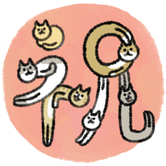 [LINEスタンプ] シュッとしたネコ ♡スーパー猫の日記念♡の画像（メイン）