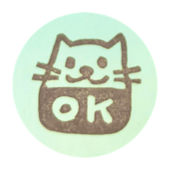 [LINEスタンプ] 消しゴムはんこ ねこ スタンプ