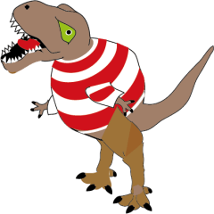 [LINEスタンプ] コワかわ恐竜ティラノザウルス