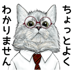 [LINEスタンプ] 意外と使えるリアルビジネス猫スタンプ