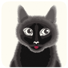 [LINEスタンプ] 【 飛び出す 黒猫 ネロ】の画像（メイン）