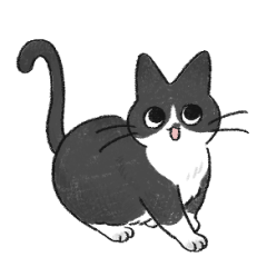 [LINEスタンプ] 白黒ねこと仲間たち