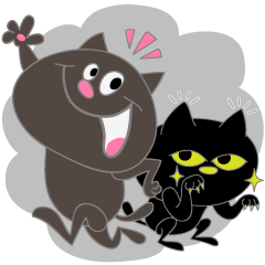 [LINEスタンプ] シンプル★POP☆猫スタンプの画像（メイン）