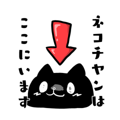 [LINEスタンプ] ネコチヤンはここにいます