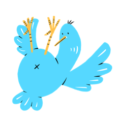 [LINEスタンプ] B BIRD 来た