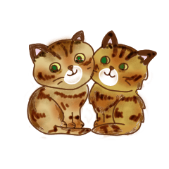 [LINEスタンプ] 兄弟ねこ