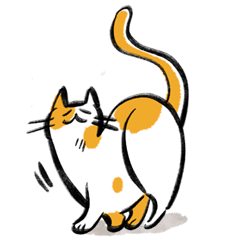 [LINEスタンプ] 後ろのバルコニーの猫