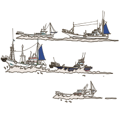 [LINEスタンプ] 福由丸_龍海丸_ふじなみ丸_愛海丸_義丸