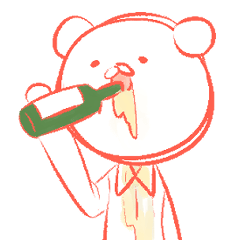 [LINEスタンプ] 着ぐるみ人間-クマちゃん