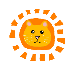 [LINEスタンプ] 太陽ねこちゃん