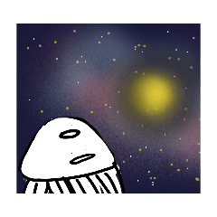 [LINEスタンプ] 宇宙人ななはちスタンプ