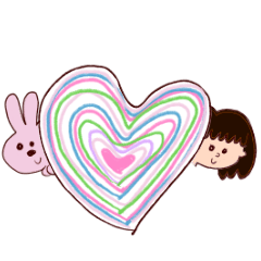 [LINEスタンプ] わたしとうさちゃん