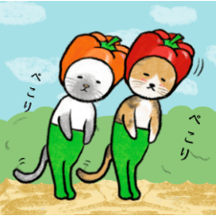 [LINEスタンプ] ねこかぶりのねこのかぶりものスタンプ