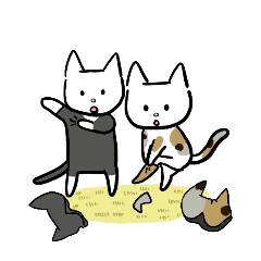 [LINEスタンプ] ねこのひみつ