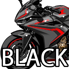 [LINEスタンプ] 400ccスポーツバイク4(ブラックバージョン)