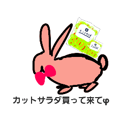 [LINEスタンプ] 買って来てφうさぎ