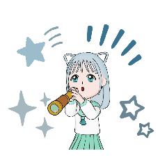 [LINEスタンプ] 学生アバターのあいさつスタンプ(1)