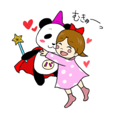 [LINEスタンプ] ひなちゃんとパンダまじょ