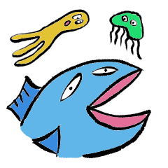 [LINEスタンプ] 魚のサーカーナと少ない仲間