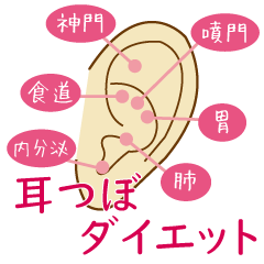 [LINEスタンプ] 耳つぼちゃん【1】耳つぼダイエット