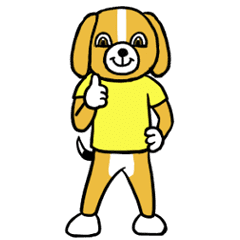 [LINEスタンプ] 着ぐるみ犬（動く）