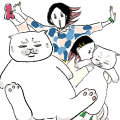 [LINEスタンプ] 陽気なオネーサン★☆my cat LOVEゥゥ☆★