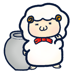 [LINEスタンプ] 壺ひつじスタンプ1