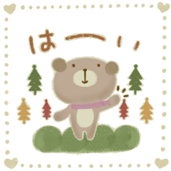 [LINEスタンプ] くれよんタッチ★ふわふわくまさん毎日挨拶