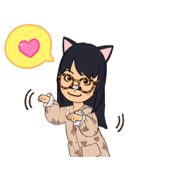 [LINEスタンプ] ニャンニャンニャン子