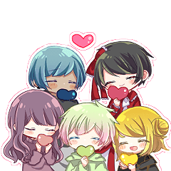 [LINEスタンプ] Quintet×Question