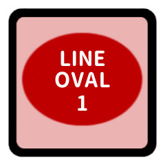 [LINEスタンプ] LINE OVAL 1【英語編】レッド