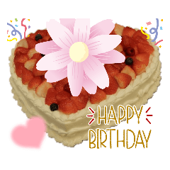 [LINEスタンプ] ケーキ＆お花スタンプ♡の画像（メイン）