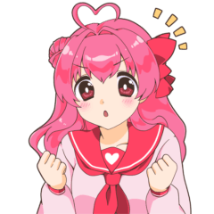 [LINEスタンプ] セーラー服のりぼんちゃん