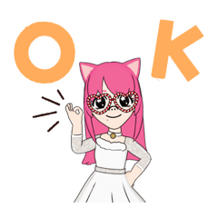 [LINEスタンプ] かわいいぴんくのすたんぷ